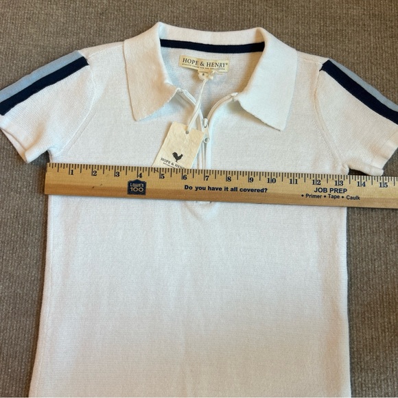 NWT Hope And Henry Girls White Organic Cotton Sweater Dress, Size 8 - Picture 7 of 10